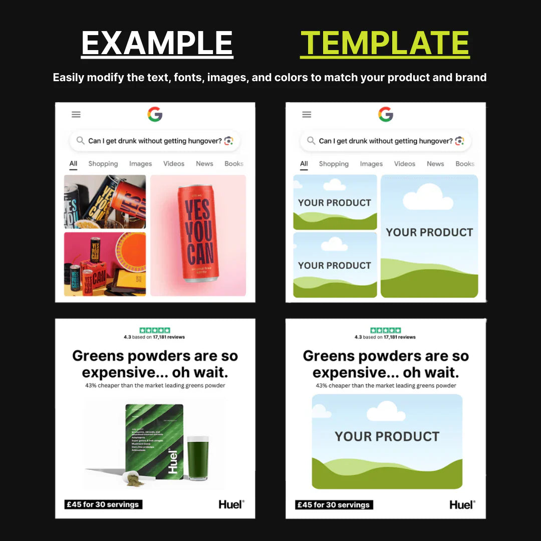 1000+ Winning Ad Templates – Plug & Play Ads for Every Niche