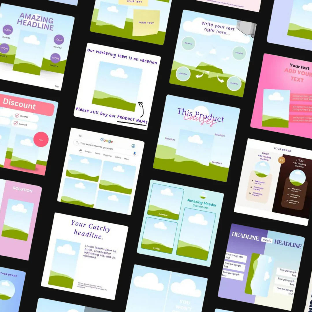 1000+ Winning Ad Templates – Plug & Play Ads for Every Niche