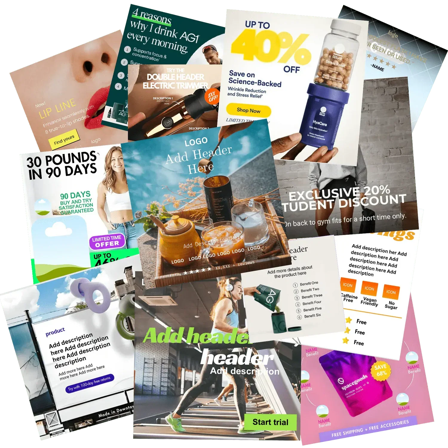 1000+ Winning Ad Templates – Plug & Play Ads for Every Niche